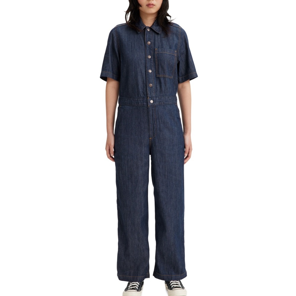 Levi's Cotton Short-sleeve Heritage Jumpsuit In Off To The Races